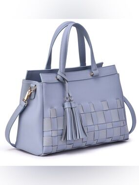 NWT! MELLOW WORLD Adia Woven Satchel Bag, LAVENDER